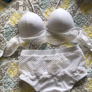 White Netted Bikini